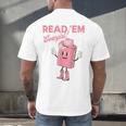 Read 'Em Western Cowgirl Retro Groovy Reading Books Men's Back Print T-Shirt Read 'Em Western Cowgirl Retro Groovy Reading Books Men's Back Print T-Shirt