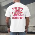 Read Your Heart Out Teacher Valentine Reading Book Lover Men's Back Print T-Shirt
