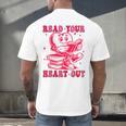 Read Your Heart Out Valentines Day Book Lover Bookish Teach Men's Back Print T-Shirt