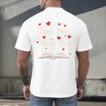 Read Your Heart Out Valentines Day Book And Reading Lovers Men's Back Print T-Shirt Read Your Heart Out Valentines Day Book And Reading Lovers Men's Back Print T-Shirt