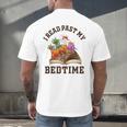 I Read Past My Bedtime Reading Dinosaur Book Lover Men's Back Print T-Shirt