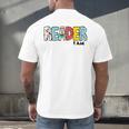 Reader I Am Bookworm Librarian I Heart Read Book Lover Men's Back Print T-Shirt