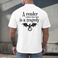A Reader Without Their Book Is A Tragedy Dragon Rider Men's Back Print T-Shirt