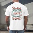 Reading Auntie Book Lover For Bookworm Aunt Men's Back Print T-Shirt Reading Auntie Book Lover For Bookworm Aunt Men's Back Print T-Shirt