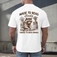 Reading Book Lover Made To Read Books Forces To Read Emails Men's Back Print T-Shirt