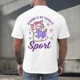 Reading Is My Favorite Sport Saying Quote Book Lovers Men's Back Print T-Shirt