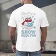 Reading Is Snow Much Fun Book Lover Winter Snowman Humor Men's Back Print T-Shirt
