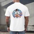 Reading Is Snow Much Fun Snowflake Top Hat Book Fan Winter Men's Back Print T-Shirt Reading Is Snow Much Fun Snowflake Top Hat Book Fan Winter Men's Back Print T-Shirt