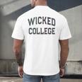 Retro Anti Social WICKED COLLEGE Introvert Stay Away From Me Men's Back Print T-Shirt Retro Anti Social WICKED COLLEGE Introvert Stay Away From Me Men's Back Print T-Shirt