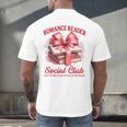 Romance Book Reading Bookish Romance Reader Social Club Men's Back Print T-Shirt Romance Book Reading Bookish Romance Reader Social Club Men's Back Print T-Shirt