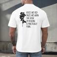 Roses Are Red Pages Are Worn Spicy Book Reading Smut Reader Men's Back Print T-Shirt