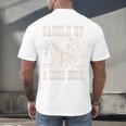 Saddle Up With a Good Book Cowgirl Western Women Vintage Men's Back Print T-Shirt Saddle Up With a Good Book Cowgirl Western Women Vintage Men's Back Print T-Shirt