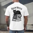 Salem Witch Book Club Bookish Halloween Cat Women Men's Back Print T-Shirt Salem Witch Book Club Bookish Halloween Cat Women Men's Back Print T-Shirt