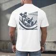 Schnauzer Hammock Reading Book Schnauzer Glasses Men's Back Print T-Shirt