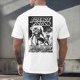 Science Fiction Writer At Work Vintage Book Cover Men's Back Print T-Shirt Science Fiction Writer At Work Vintage Book Cover Men's Back Print T-Shirt