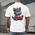Scottish Terrier Reading a Book Dog Men's Back Print T-Shirt