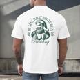 He Sees What You'Ve Been Reading Bookish Christmas Men's Back Print T-Shirt