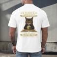 i Have Selective Hearing Cat Coffee Books Retro Men's Back Print T-Shirt