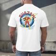 Shazam Comic Book Art Heroic Portrait Vintage Men's Back Print T-Shirt