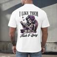 Smut Reader Spicy Book Romance I Like Them Thick & Spicy Men's Back Print T-Shirt
