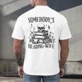 Somebody's Smut Reading Wife Smutty Book Lovers Men's Back Print T-Shirt