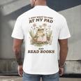 Stay At My Pad And Read Books Frog Introvert Reading Men's Back Print T-Shirt Stay At My Pad And Read Books Frog Introvert Reading Men's Back Print T-Shirt