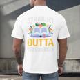 Straight Outta The Library Book Lover Men Women Premium Tri-Blend Men's Back Print T-Shirt