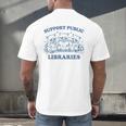 Support Your Local Library Read Banned Books Librarian Men's Back Print T-Shirt