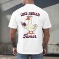 Teacher Silly Goose Reading Book Teaching Tiny Human Tamer Men's Back Print T-Shirt Teacher Silly Goose Reading Book Teaching Tiny Human Tamer Men's Back Print T-Shirt