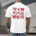 Valentine Teacher Coquette Bow Pencil Heart Book Girl Women Men's Back Print T-Shirt Valentine Teacher Coquette Bow Pencil Heart Book Girl Women Men's Back Print T-Shirt