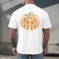 Vintage Book Pumpkin Autumn Fall Librarians Bookworm Teacher Men's Back Print T-Shirt