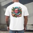 Vintage Cozy Winter Hot Cocoa Books Gingerbread Book Lovers Men's Back Print T-Shirt Vintage Cozy Winter Hot Cocoa Books Gingerbread Book Lovers Men's Back Print T-Shirt