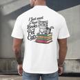 Vintage I Just Want To Read Books And Pet Cats Cat Raglan Baseball Tee Men's Back Print T-Shirt Vintage I Just Want To Read Books And Pet Cats Cat Raglan Baseball Tee Men's Back Print T-Shirt