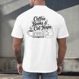 Vintage Retro Coffee Books & Cat Naps Men's Back Print T-Shirt Vintage Retro Coffee Books & Cat Naps Men's Back Print T-Shirt