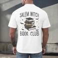 Vintage Salem Book Club Cat Bookish Spooky Halloween Men's Back Print T-Shirt
