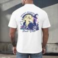 Vintage Sexy Witch Spooky Readers Book Lover Club Halloween Men's Back Print T-Shirt