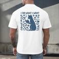 I Do What I Want Cat Reading Book Boho Flowers Vintage Men's Back Print T-Shirt I Do What I Want Cat Reading Book Boho Flowers Vintage Men's Back Print T-Shirt