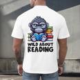 Wild About Reading Book Lover Gorilla Men's Back Print T-Shirt