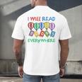 I Will Read Books Everywhere Across America Child Readers Men's Back Print T-Shirt I Will Read Books Everywhere Across America Child Readers Men's Back Print T-Shirt
