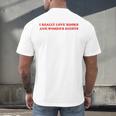 Women's I Really Love Books And Women's Rights Feminist Girls Women Men's Back Print T-Shirt
