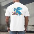 In A World Full Of Bookworms Be A Book Dragon Men's Back Print T-Shirt