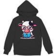Adorable Book Lover Cow With Reading Glasses Cute Unisex Hoodie Adorable Book Lover Cow With Reading Glasses Cute Unisex Hoodie