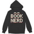 Book Nerd Retro Pixel Reading Librarian Aesthetic Unisex Hoodie
