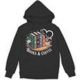 Books And Coffee Book Lover Bookish Green Book Theme Reading Unisex Hoodie
