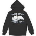 Books Are My Favorite People Cat With Coffee Mug Book Lovers Unisex Hoodie