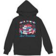 Books Fireworks And Freedom Independence Day Book Lover Unisex Hoodie
