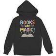 Books Are Magic Whimsical Retro Bookworm Unisex Hoodie Books Are Magic Whimsical Retro Bookworm Unisex Hoodie