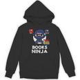 Books Ninja Read Reading Librarian Book Toddler Boys Kids Unisex Hoodie