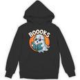 BOOOKS Cute Ghost Reading Books Halloween Unisex Hoodie BOOOKS Cute Ghost Reading Books Halloween Unisex Hoodie