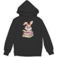Bunny Rabbit Reading Books Rabbit Books Bunny Reader Unisex Hoodie